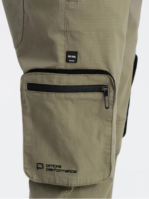 Időtlen oliva zöld jogger nadrág V1 PAJO-0135