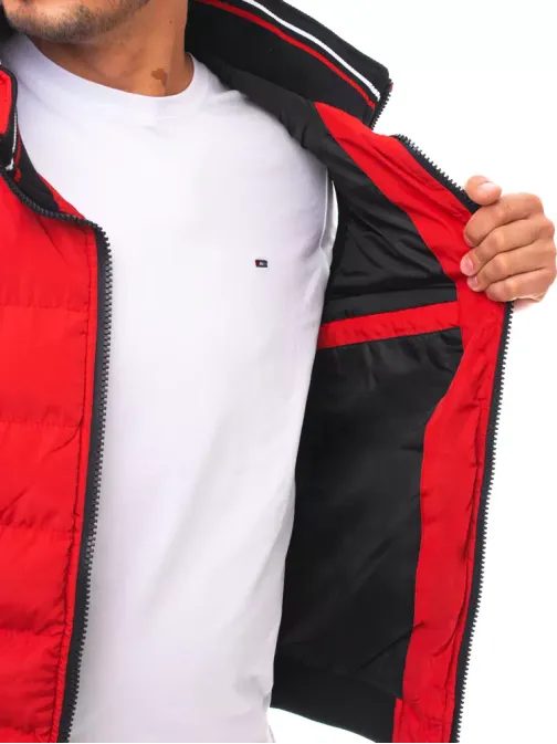 Piros steppelt mellény