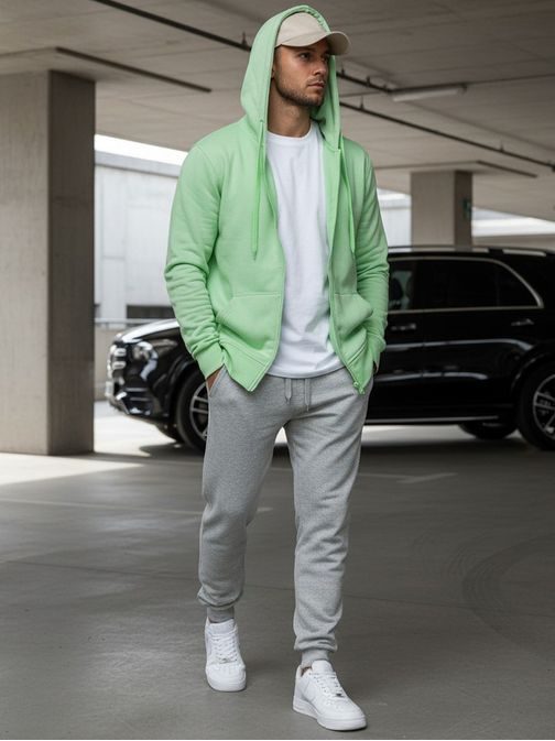 Mentol zöld kapucnis felső