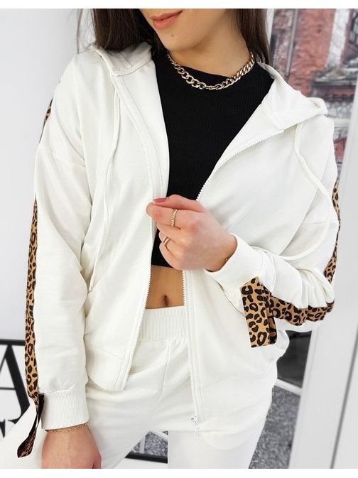 Modern ekrüszínű női kapucnis pulóver Rodney