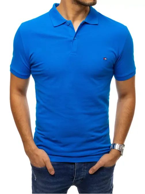 Kék galléros póló