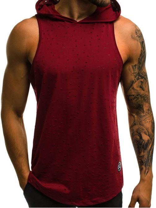 Bordó kapucnis atléta apró lyukacsos kivitelben O/2647