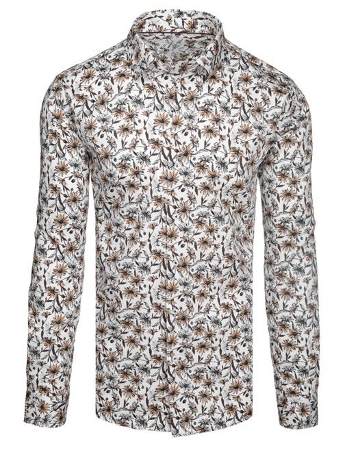 Vonzó fehér ing virágmintával