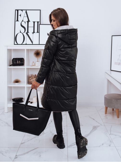 Divatos fekete kétoldalas női kabát Fercy