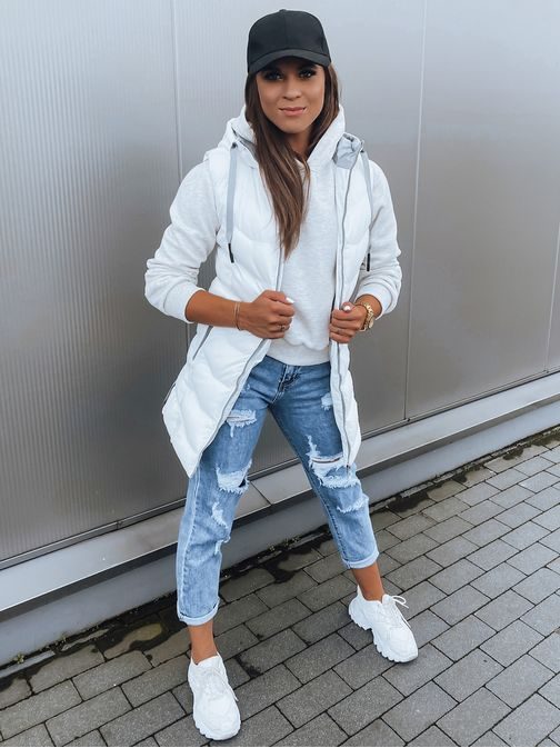 Gyönyörű fehér női mellény Dalma