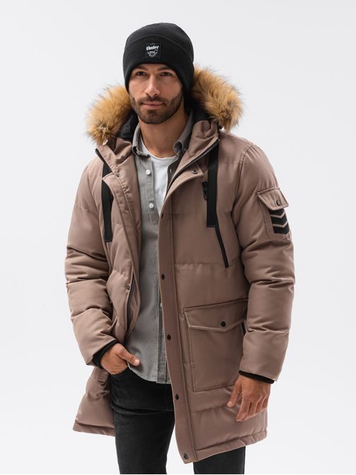 Barna téli parka kabát C514