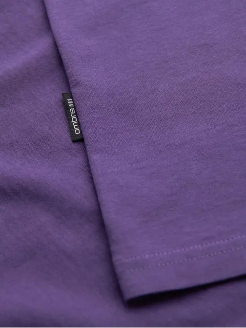 Lila alap pamut póló kerek nyakkal V13 TSBS-0236