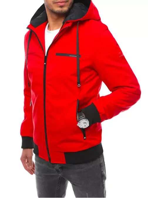 Trendi piros átmeneti dzseki