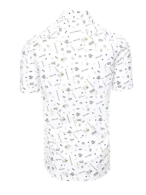 Modern mintás fehér ing