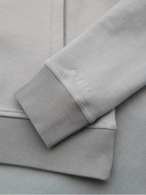 Elegáns férfi kapucnis pulóver szürke színben v4 om-sszp-0238