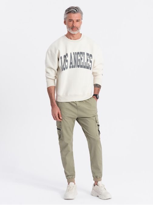 Trendi khaki jogger nadrág  V1 PAJO-0125