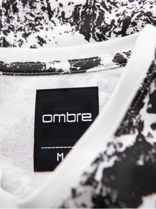 Egyedi fehér és fekete pamut póló V2 TSFP-0223