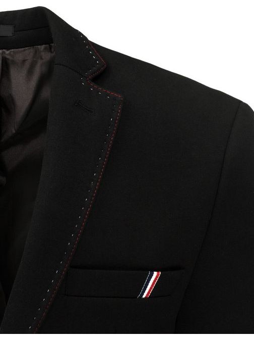 Fekete férfi zakó slim fit fazon