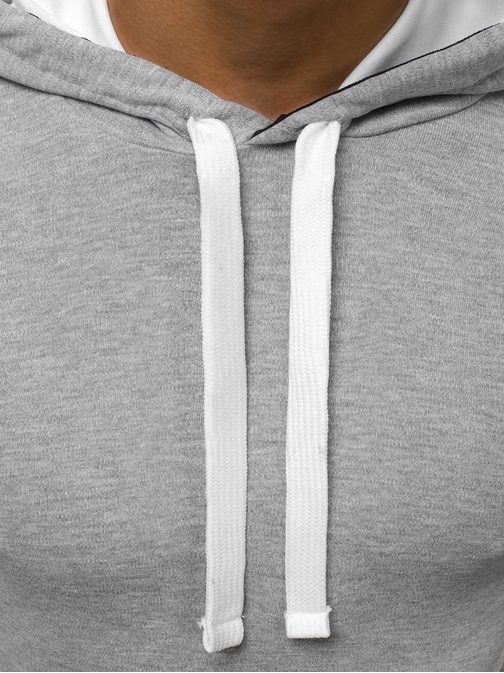 Divatos szürke kapucnis póló O/1273