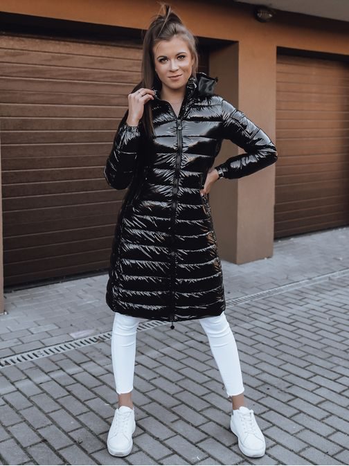 Eredeti fekete női steppelt kabát Bolonia