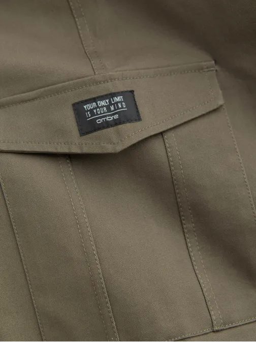 Olívazöld modern férfi cargo nadrág V1 PACG-0189