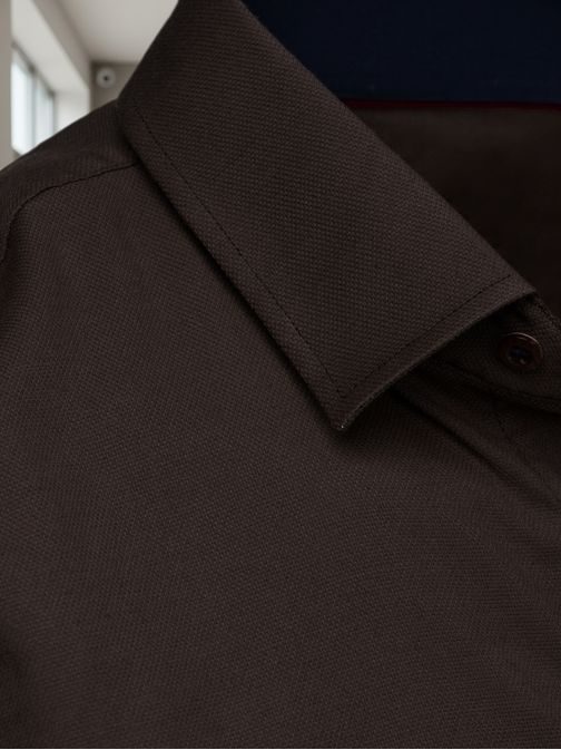 Férfi sötétbarna elegáns ing