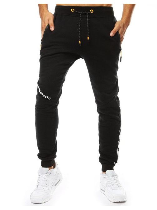 Kényelmes fekete melegítő alsó ATHLETIC