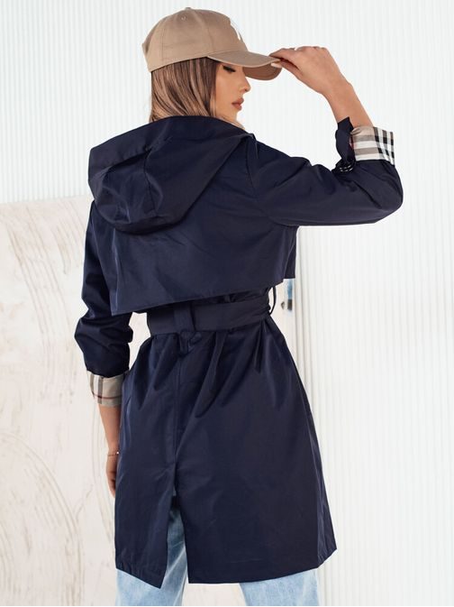 Érdekes sötét kék női párka kabát Civit