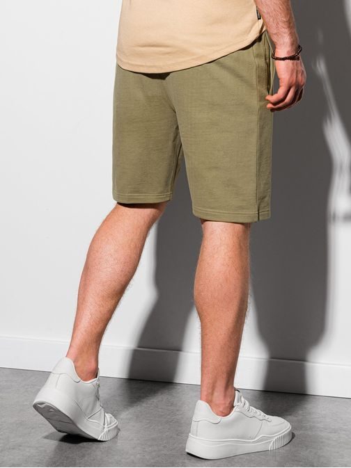 Kényelmes khaki zöld rövidnadrág W291