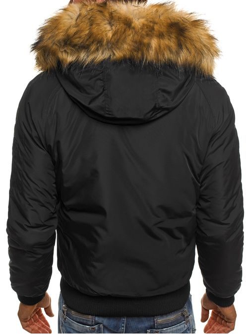 Téli férfi fekete bomber dzseki J.STYLE 506