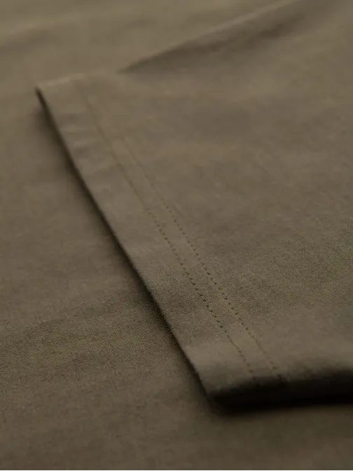 Basic pamut olajbogyó V-nyakú póló V6 TSBS-0237