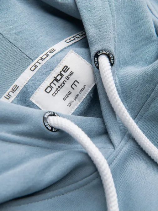 Időtlen kék kapucnis felső  V7 SSBN-0177