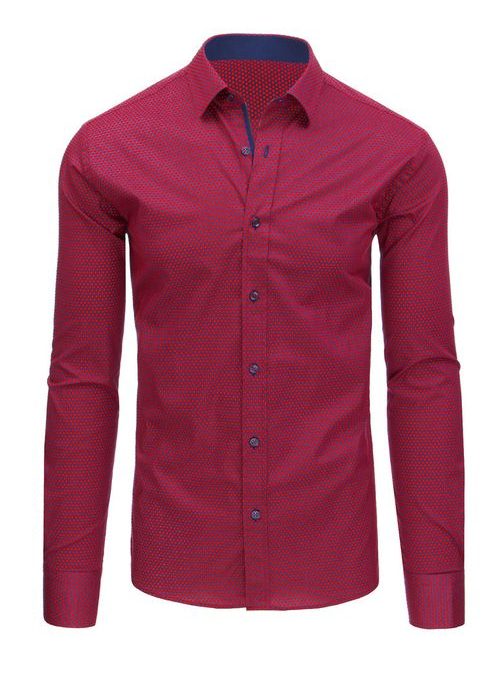 Elegáns mintás piros ing