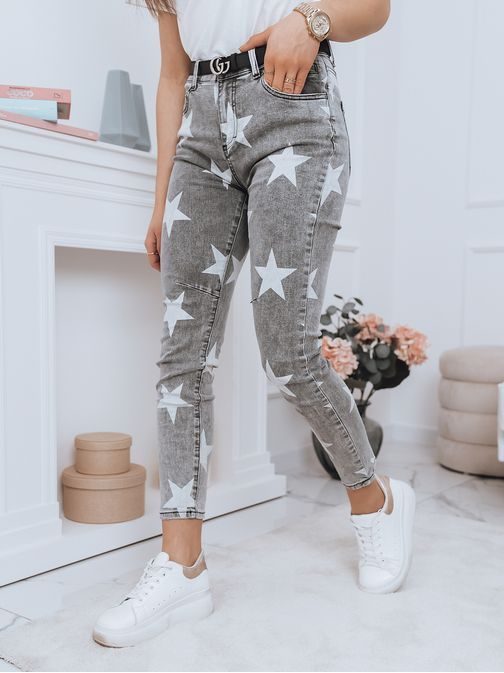 Egyedi szürke női farmer Stars