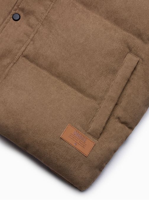 Stílusos halvány barna mellény  V57