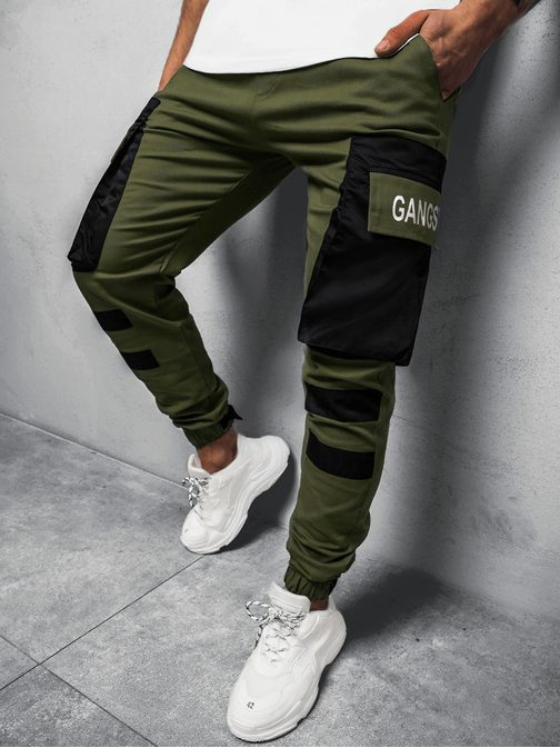 Stílusos khaki jogger nadrág G/11131