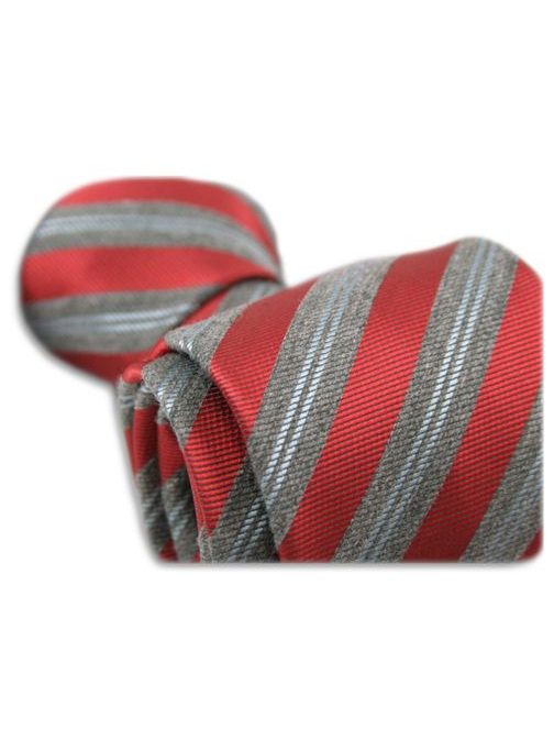 Szürke piros mintás nyakkendő