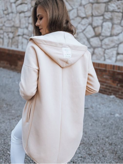 Stílusos bézs női kapucnis pulóver Sierra