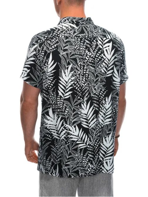 Mintás fekete fehér ing V2 SHPS-0113