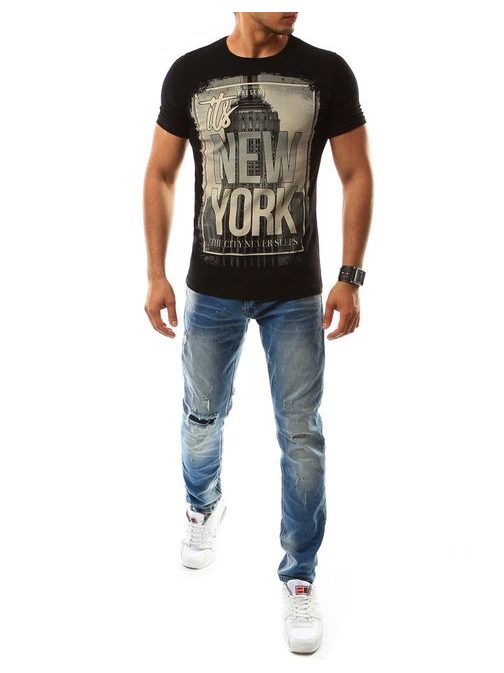 Fekete NEW YORK feliratos póló