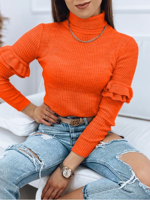 Modern narancs színű női pulóver Bufalo