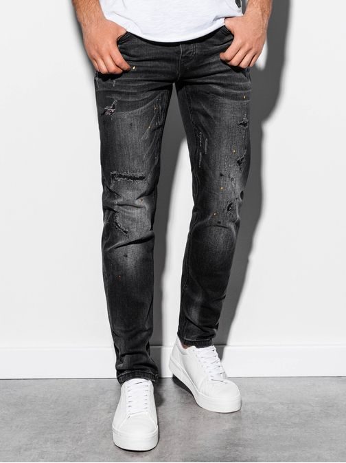 Fekete koptatott farmer nadrág p859