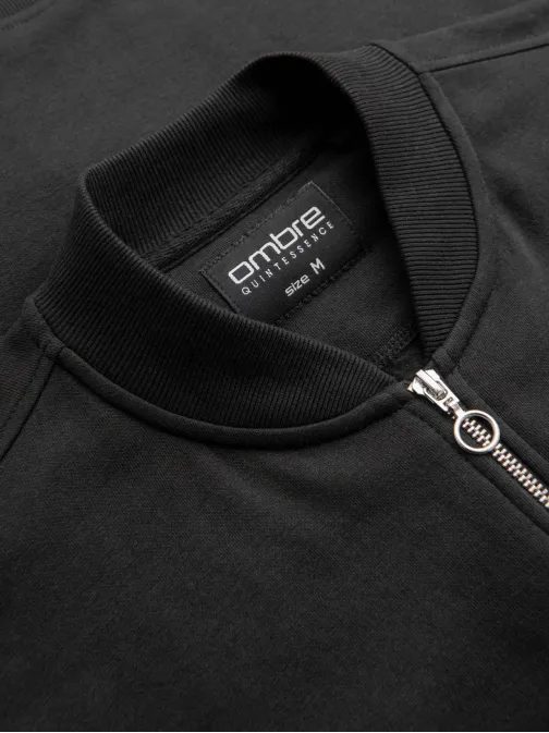 Érdekes fekete bomber dzseki V5 SSZP-0215