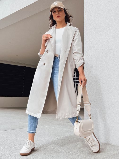 Divatos halvány szürke vékony kabát  Bincia