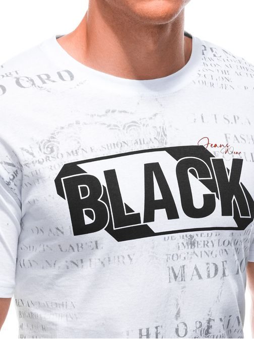 Egyedi fehér póló  BLACK S1903