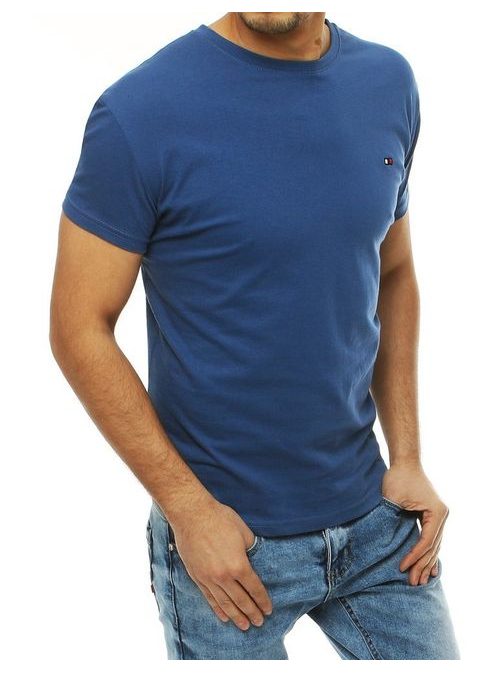 Egyszínű kék póló