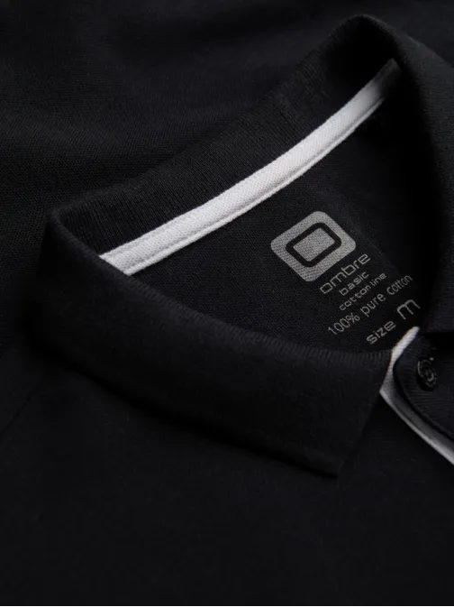 Időtlen férfi fekete pólóing V8 POSS-0113