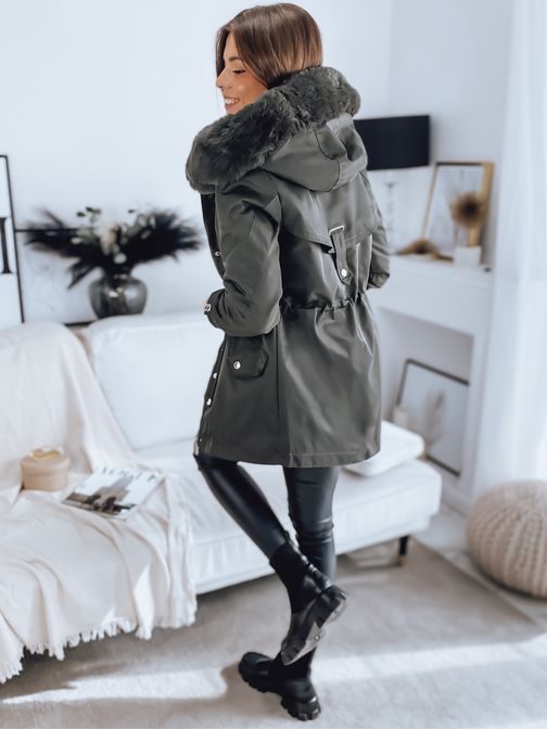Gyönyörű zöld női parka kabát Forsil