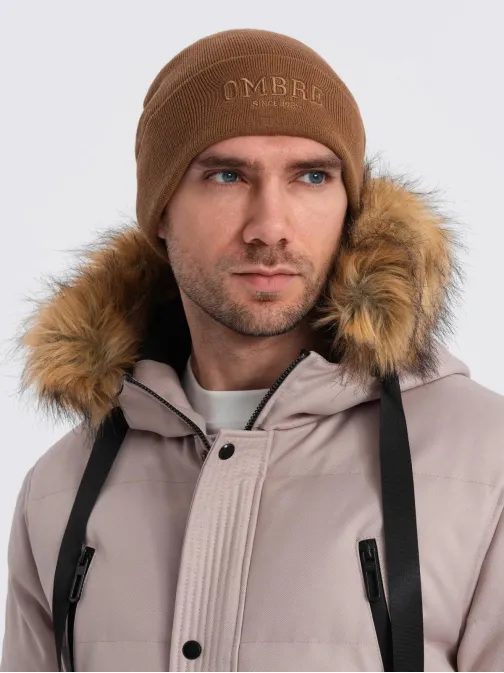 Férfi sapka barna v4 om-acwh-0120