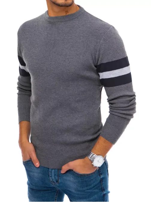 Moderný sveter v tmavo-šedej farbe