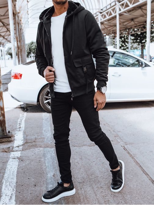 Modern fekete felső negy zsebekkel