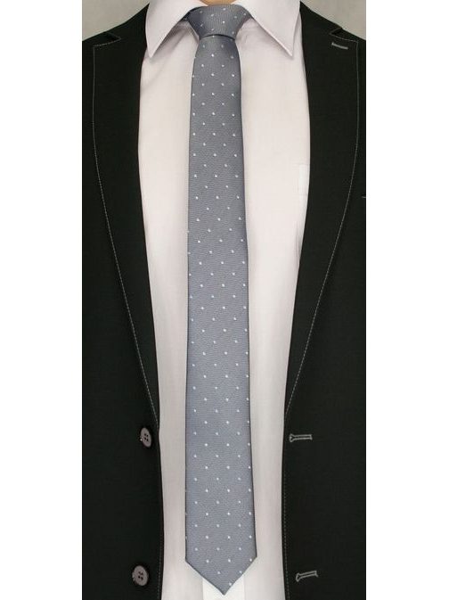 Szürke pöttyös nyakkendő