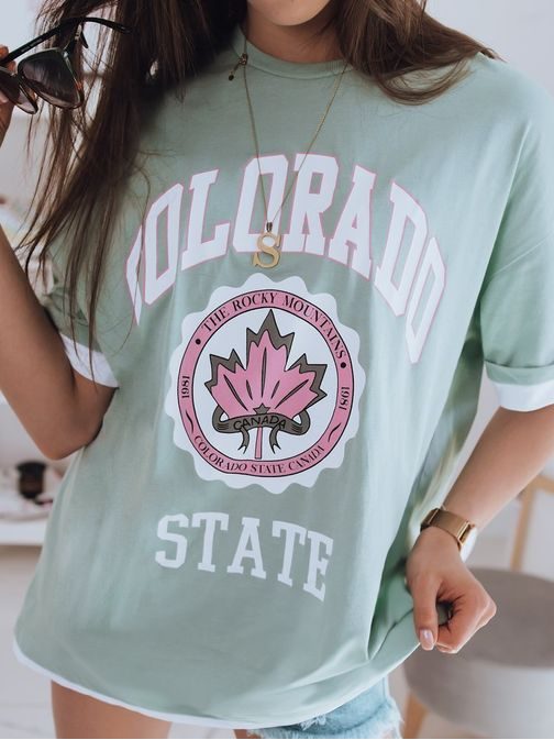 Eredeti menta színű női oversized póló Colorado