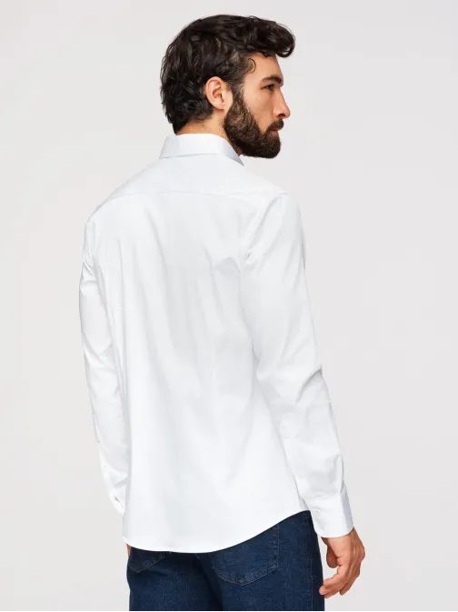 Férfi egyszínű fehér FIT SLIM ing V1 SHOS-0211