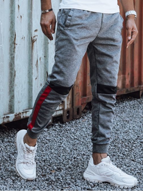 Férfi dizájner melegítőnadrág antracit színben